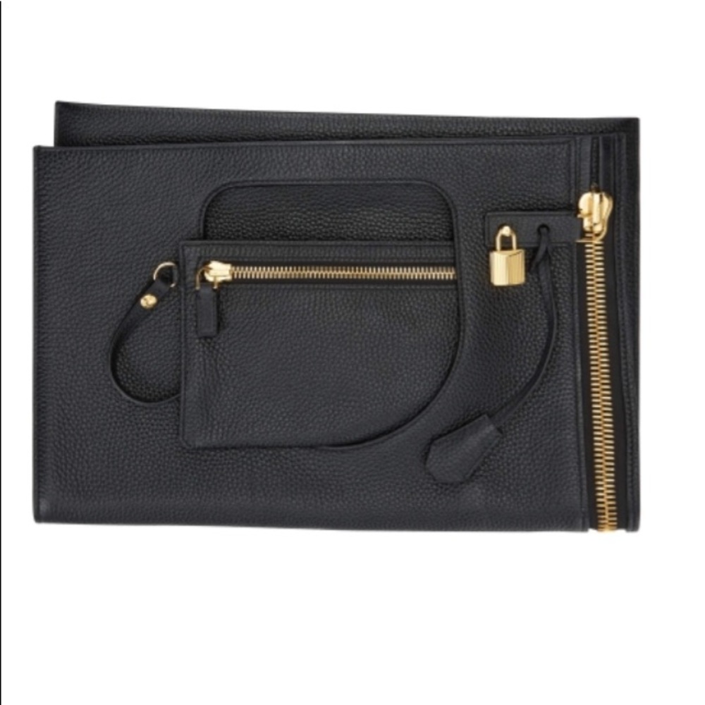 Tom Ford Grained Leather Alix purse